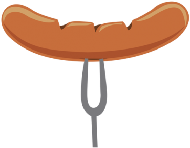 Sausage Fork Illustration Transparent Png Png Images - Sausage Clip Art Transparent (400x400)