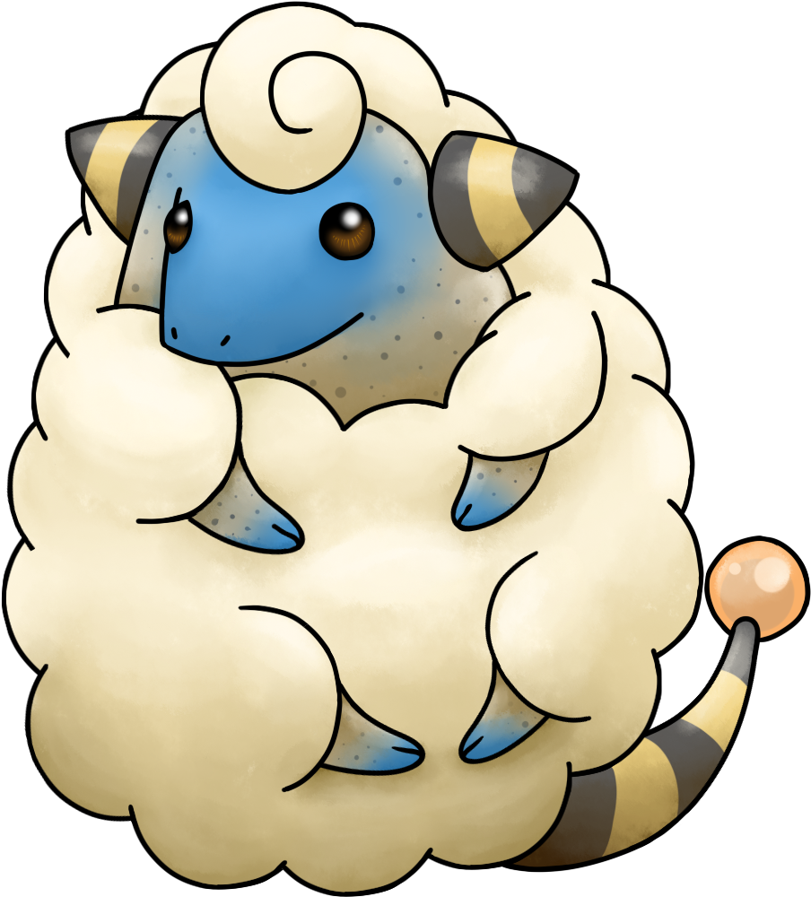 Look At This Cutie A Mareep Potato - Cartoon (1075x1153)