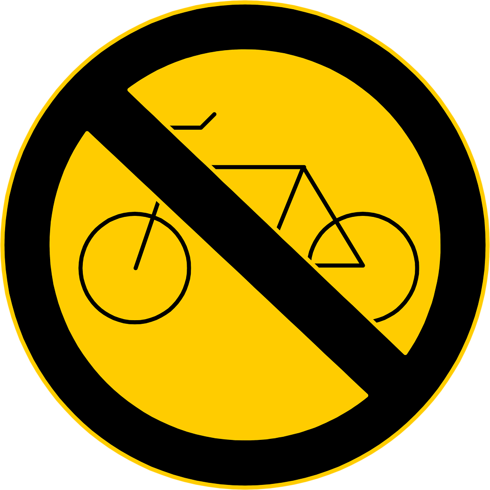 Illustration Of A No Bikes Warning Sign - Red Smoke No Transparent Background (958x958)