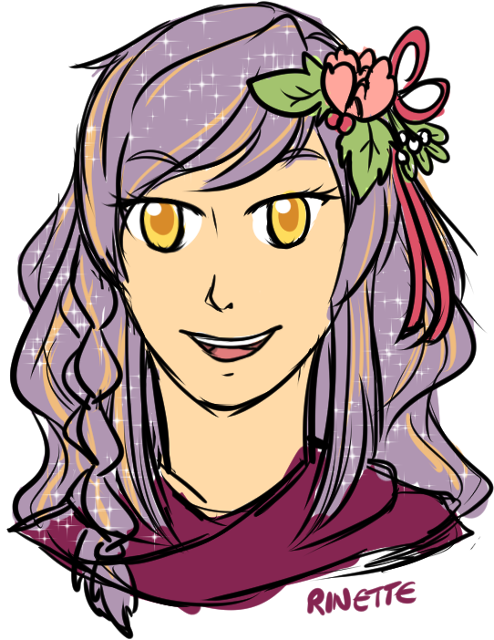 Sketch Of Soleil's "casual" Hair Drawn And Coloured - Cartoon (600x800)