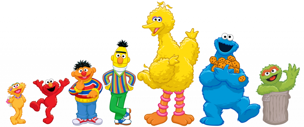 Tremendous Printable Pictures Of Sesame Street Characters - Sesame Street Characters Vector (1024x430)