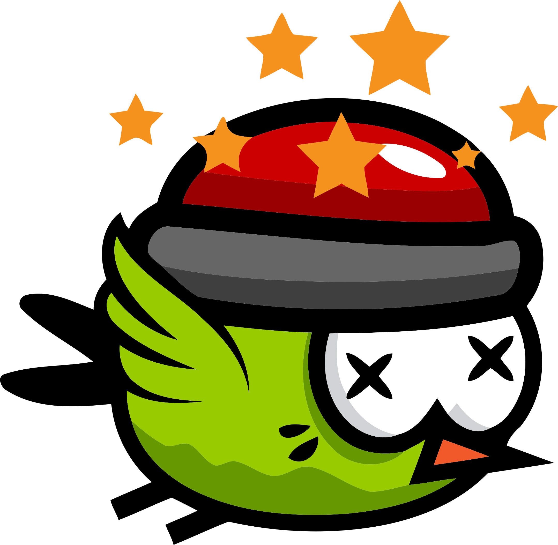 Bird 8 - 2d Bird Png (2157x2107)