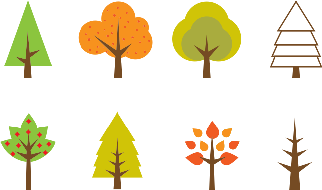 Seasonal Tree Illustration Free Vector And Png The - Minimal Trees (1200x628)