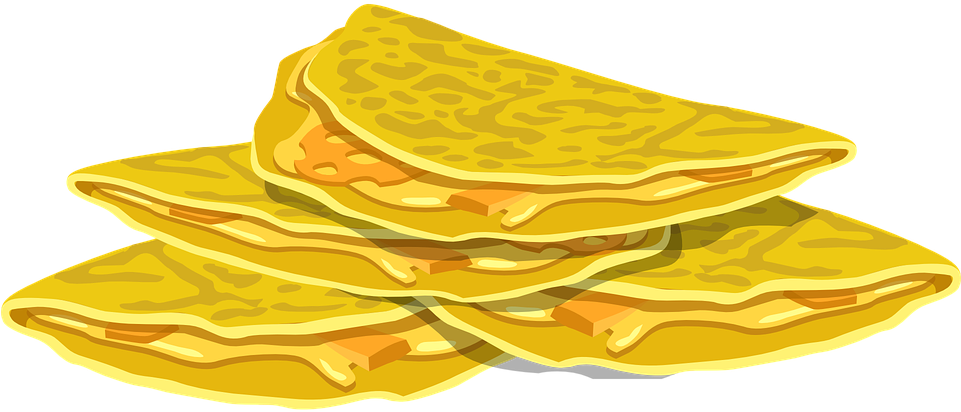 Quesadilla, Tortilla, Food, Cheese - Omelette Clip Art (960x480)