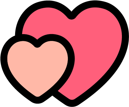 Drawing Heart Clip Art - Hình Trái Tim Đôi (525x564)