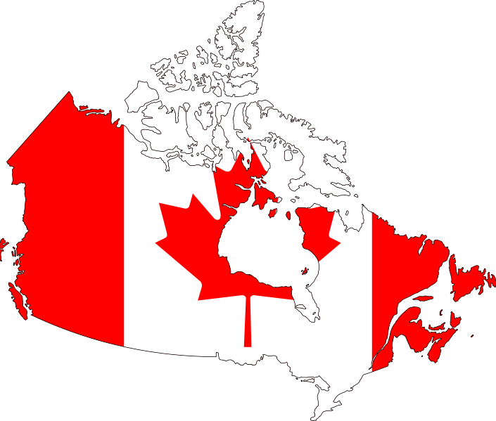 Pmo Spokesman Kory Teneycke Says The Number Of Political - Canada Flag Map (705x599)