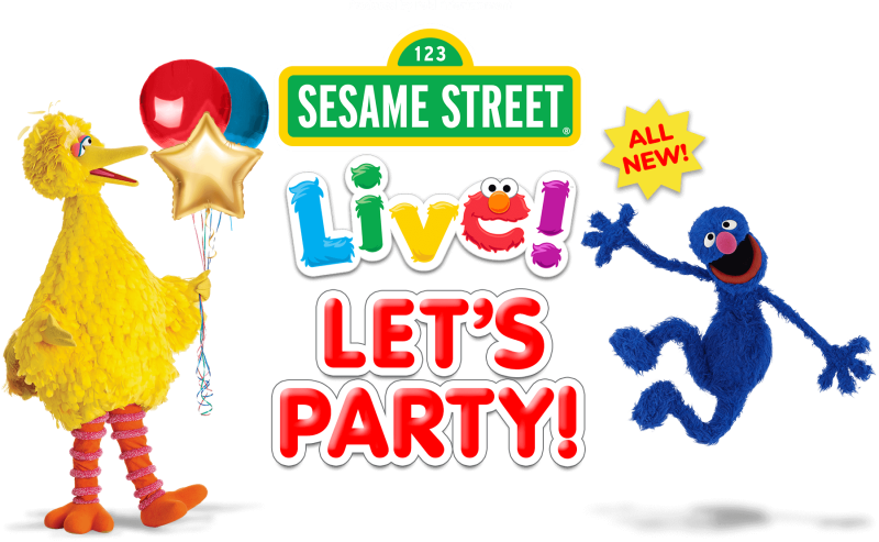 Pin Sesame Street Clipart - Sesame Street Live Let's Party Logo (800x493)