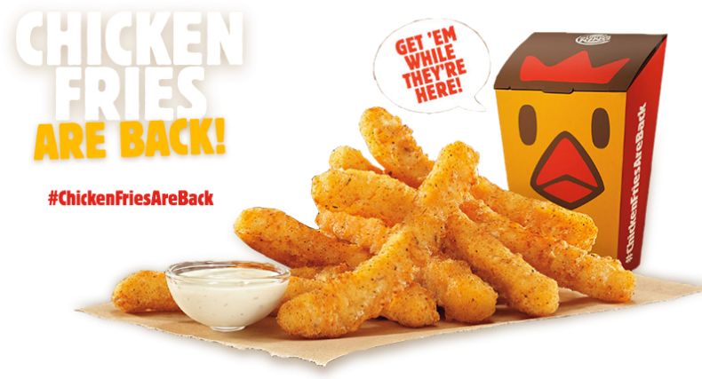 Bk Chicken Fries Calories Download - Burger King (876x493)