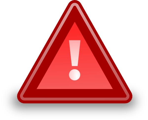 Software Update Urgent Clip Art - Point D Exclamation Rouge (600x488)