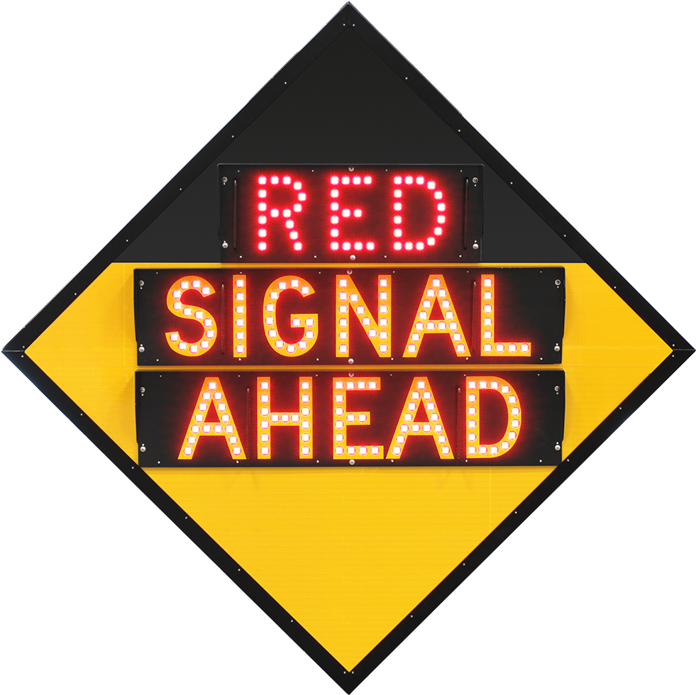 Alluring Traffic Signal Ahead Sign 3 Red Signal Ahead - Sign (1000x1000)