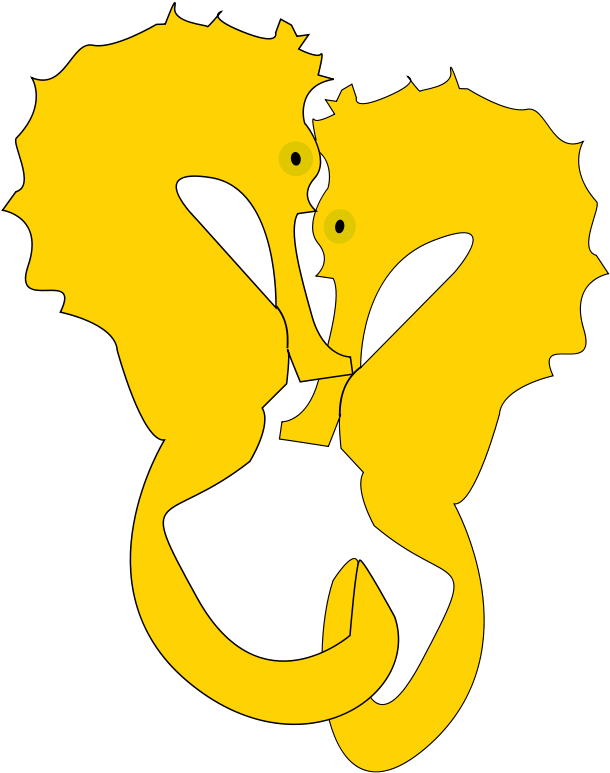 Yellow Seahorses Shower Curtain (670x800)