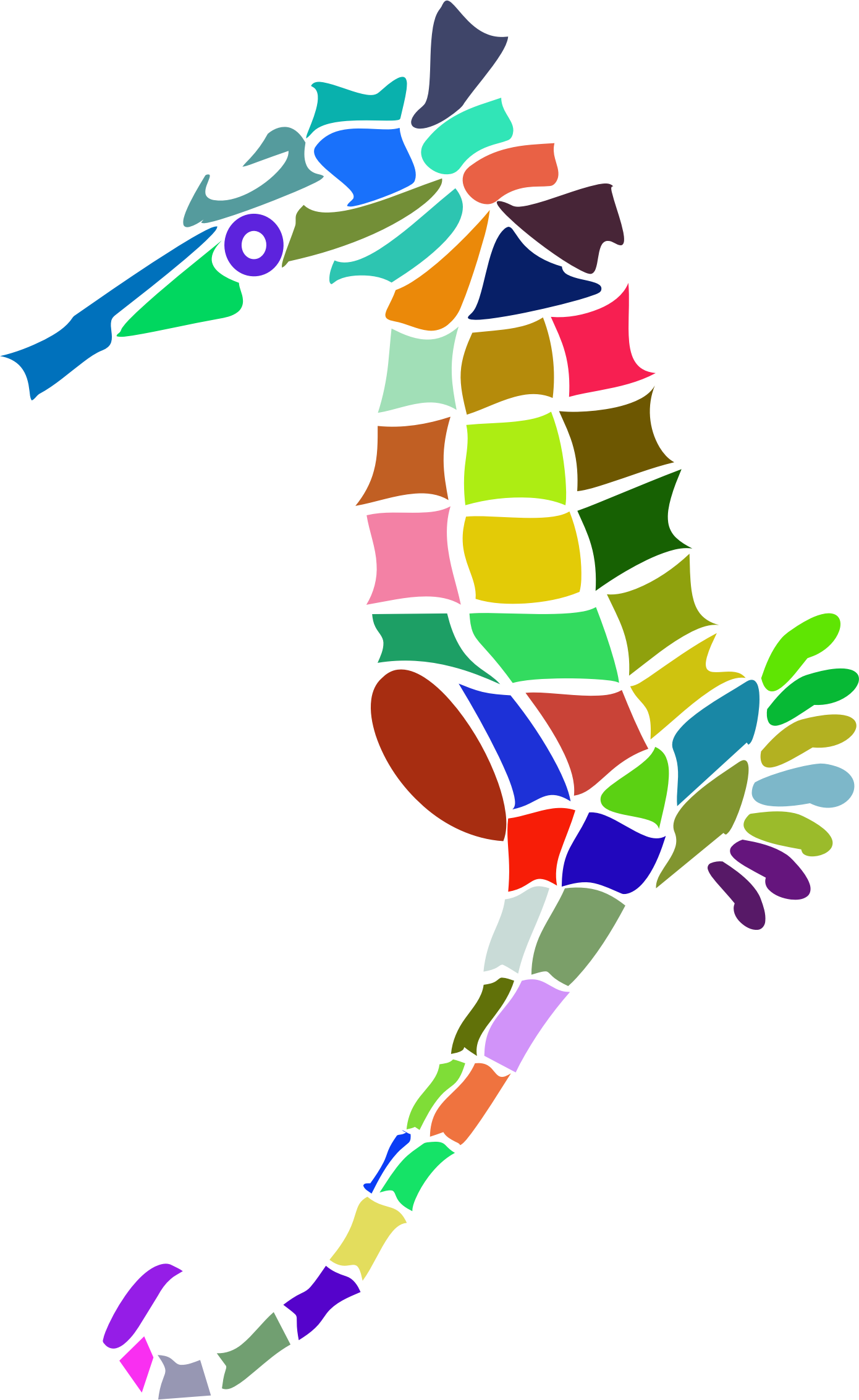 Stylized Seahorse Silhouette - Seahorse (1390x2266)