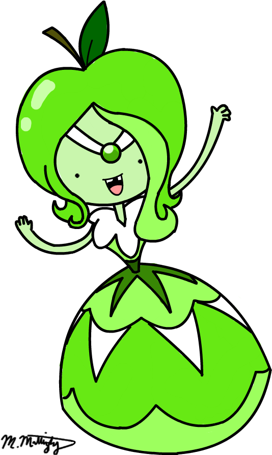 Green Apple Princess By Mccartney-crazy - Adventure Time Green Character (668x932)