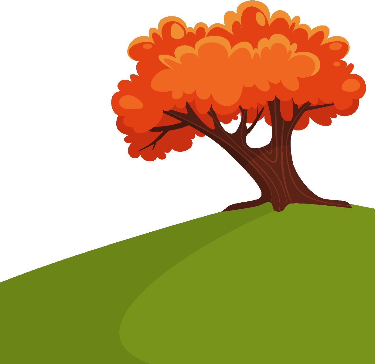 Thanksgiving Clipart Landscape - Tree (1235x1200)