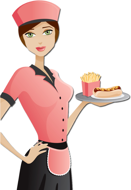 服务员 卡通 图片 (618x800)