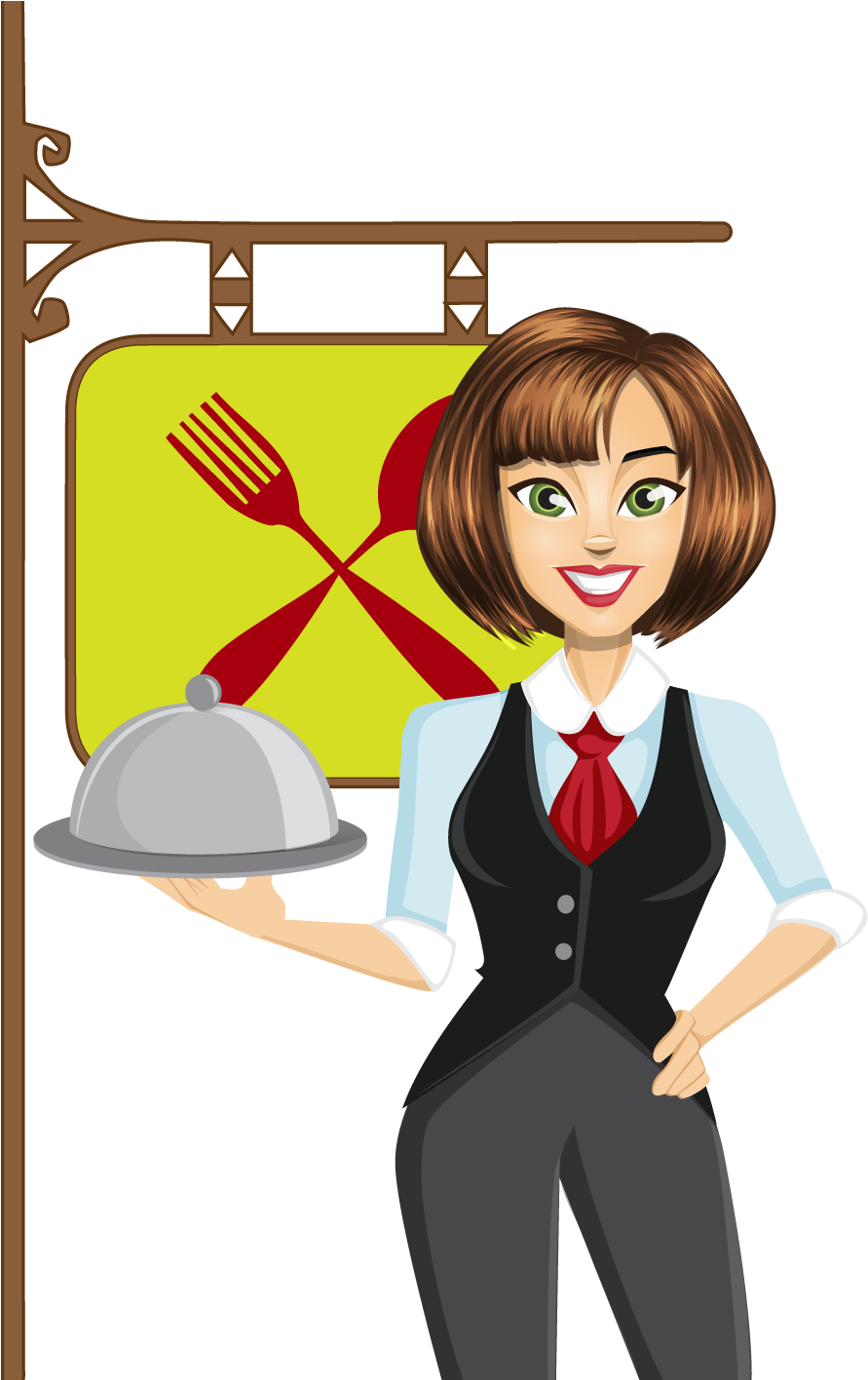 Free To Use &, Public Domain Men In Uniform Clip Art - Waitress Clipart (1000x1415)