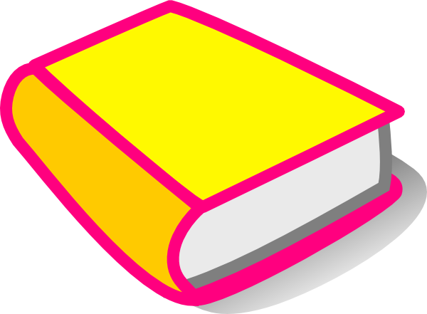 Pink Books Clipart (600x441)