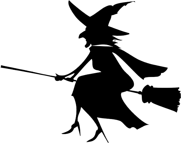 Witch Png Pic - Witch Black And White (600x488)