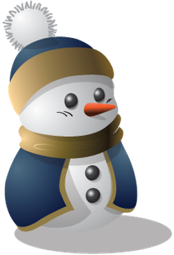 Snowman - Clipart - Cartoon (335x399)