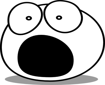 Coloring Trend Thumbnail Size Buddy Clips Cooties Frightened - Scared Face Clip Art Black And White (400x322)