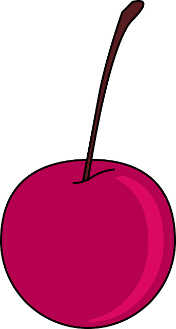 Red, Food, Fruit, Cartoon, Purple, Free, Cherries - Cherry Clip Art (343x640)