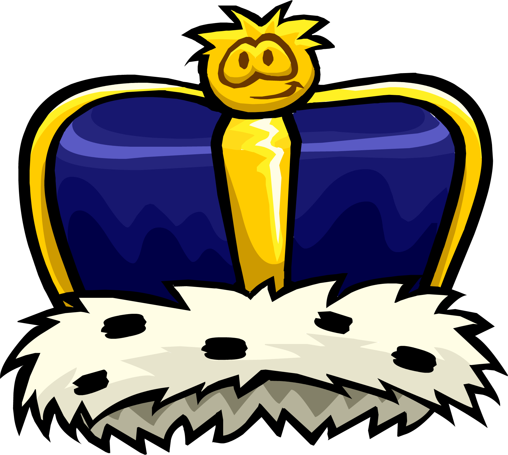 King's Blue Crown - Club Penguin Crown (1746x1563)