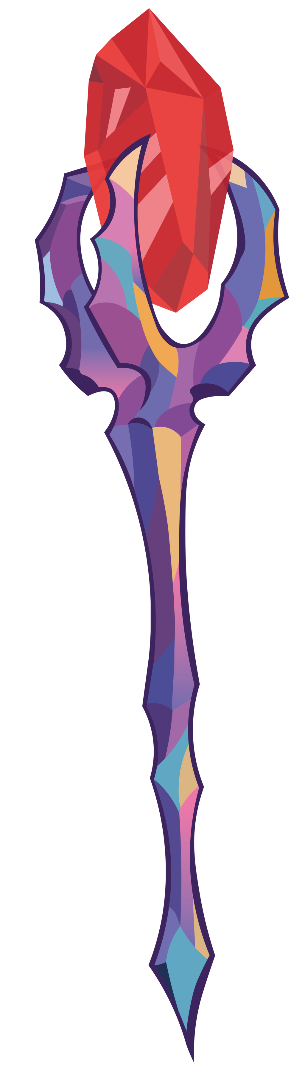Bloodstone Scepter By Dragonm97hd Bloodstone Scepter - Mlp Bloodstone Scepter (1024x3606)