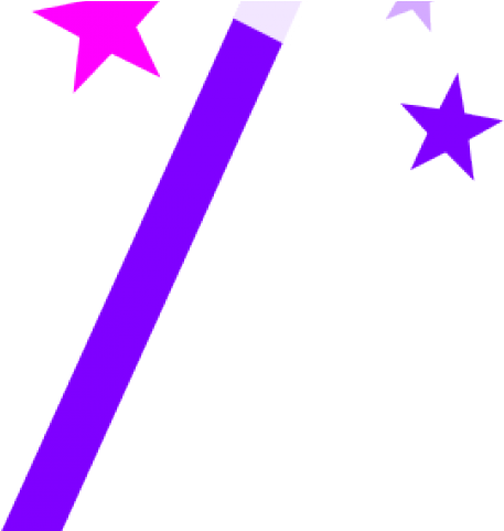 Magic Clipart Princess Wand - Silver Star Pattern (640x480)
