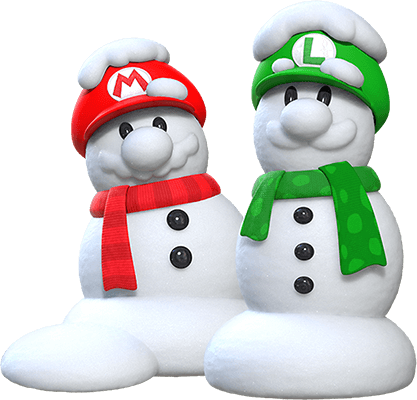 Mario & Luigi Snowmen - Mario And Luigi Snowman (417x400)