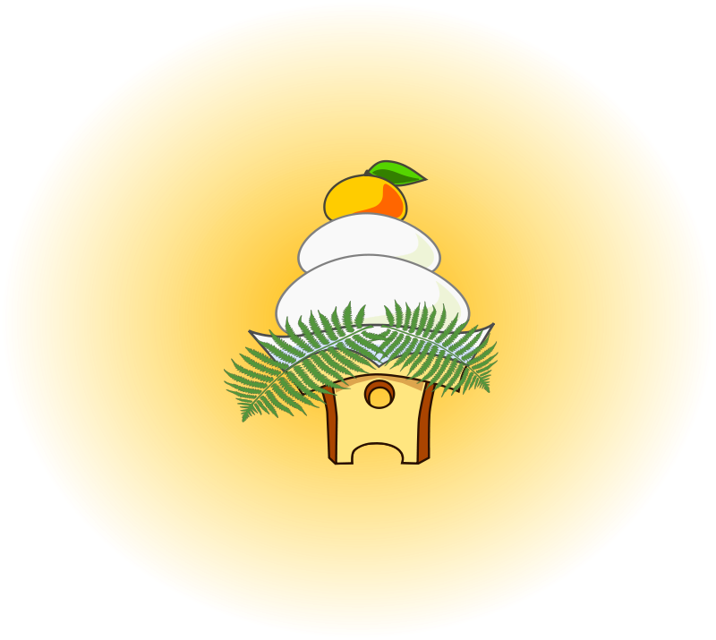 Similar Clip Art - Kagami Mochi Clipart (800x715)