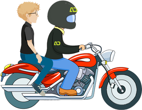 Food Delivery Box For Bike In Bangalore - Delivery Boy On Bike (550x416)