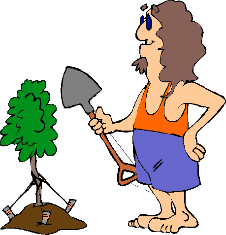 Planting Tree - Gardening (459x477)