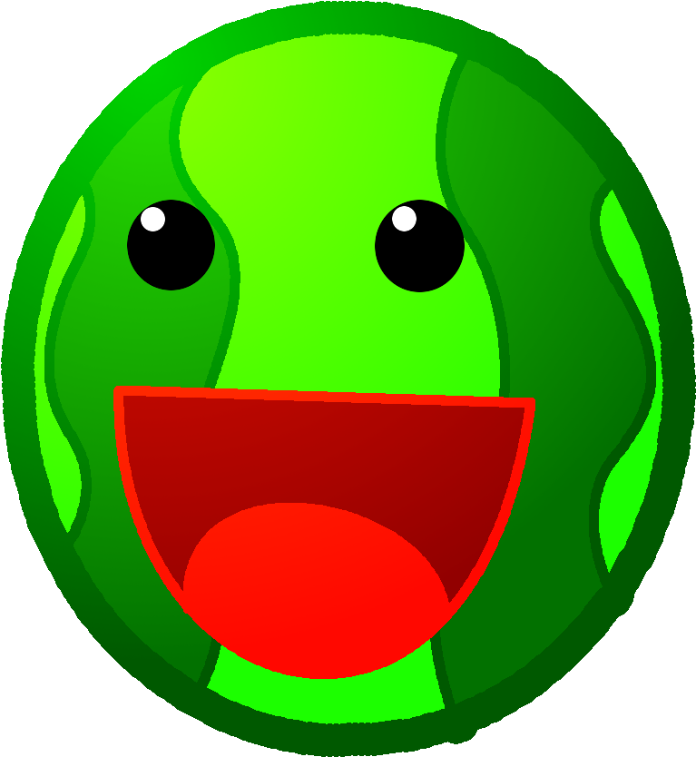 Free Clip Art Watermelon Slice Download - Cartoon Melon With Face (1000x1000)