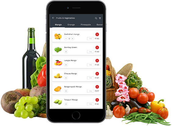 Mobile App - Ordering Groceries Online App (596x411)