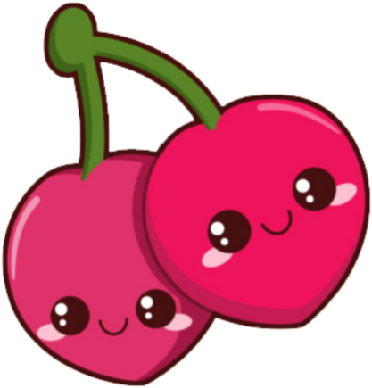 Cute Cherries By Sauki-princess - Cereza Kawaii Png (595x620)