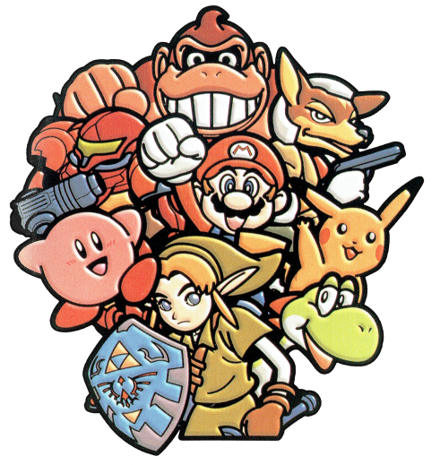 Some Additional Art, Plus The American Logo [the Video - Super Smash Bros 64 Japanese (500x525)