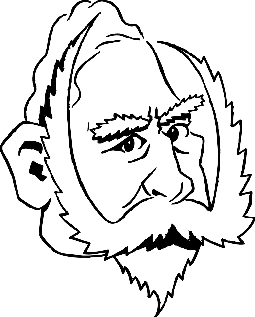 Outline, Face, Cartoon, Mustache, Kaiser, Wilhelm - Kaiser Wilhelm Ii Drawing (515x640)