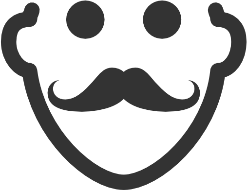 Face, Mustache Icon - Moustache Black And White (512x512)