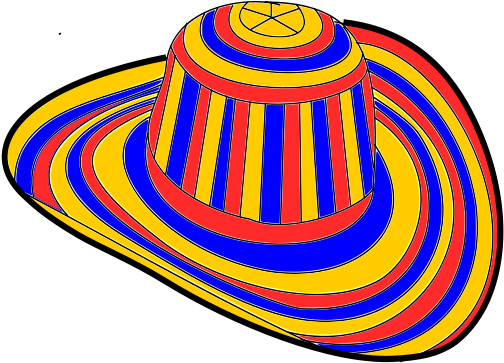 Sombrero Voliado Colombia Clipart - Colombia Clip Art (960x690)