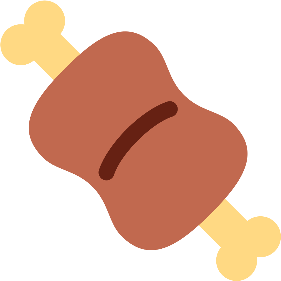 Emoji Meat On The Bone Barbecue Food - Emoji Meat On The Bone Barbecue Food (1024x1024)