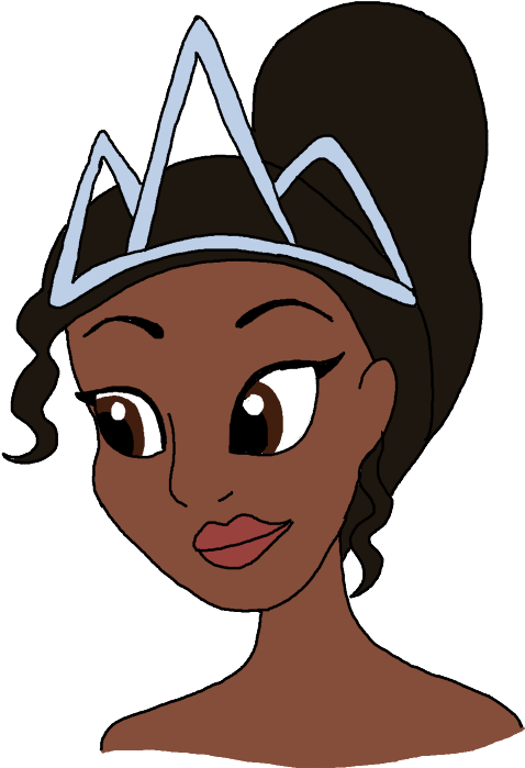 Princess Tiana Headshot By Lorettafox - Cartoon (564x756)