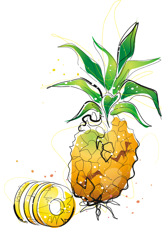 Pineapple Cartoon Drawing Clip Art - Watercolor Painting (674x950)
