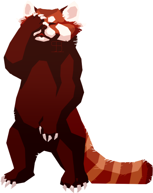 Facepalm Red Panda By Bramblestar523 - Illustration (541x670)