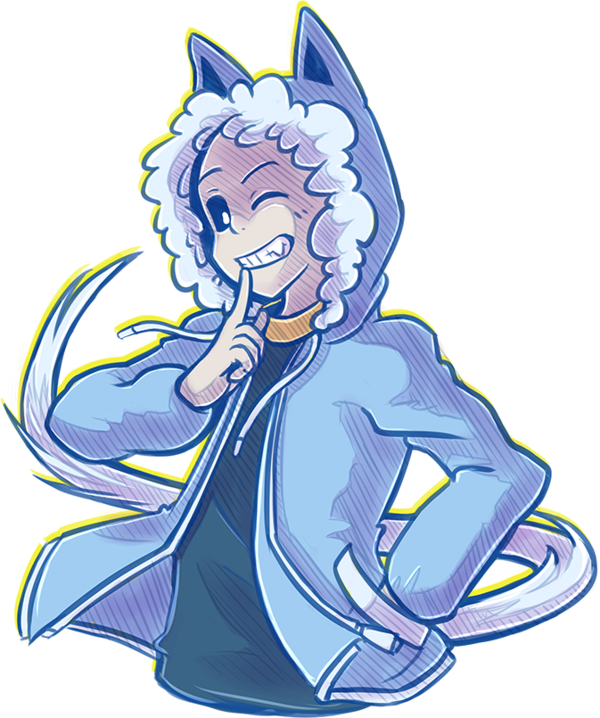 Neko Sans Humanised By Kaweii On Deviantart - Neko Sans (600x718)