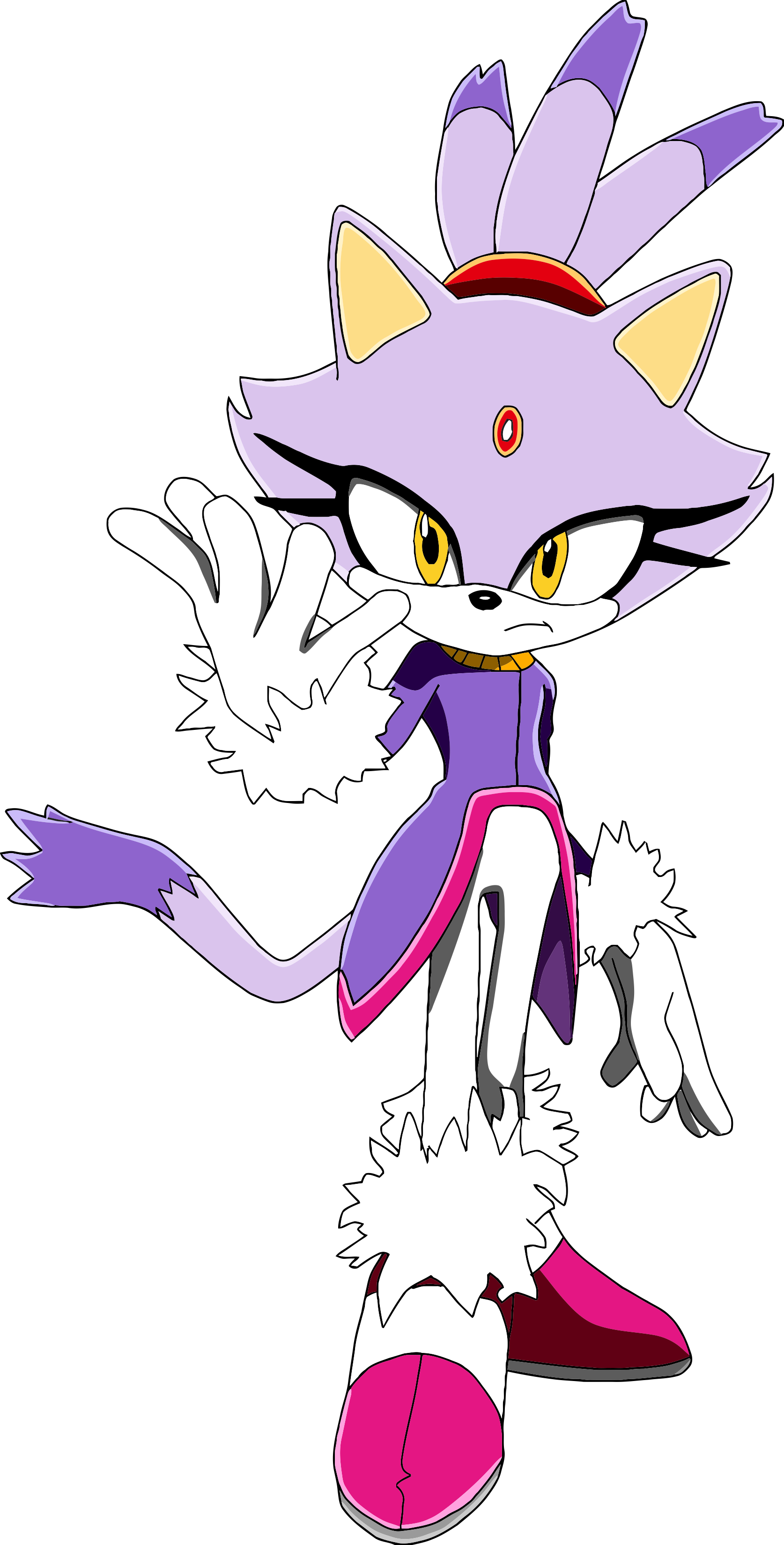 Blaze The Cat - Blaze The Cat 2d (1674x3298)