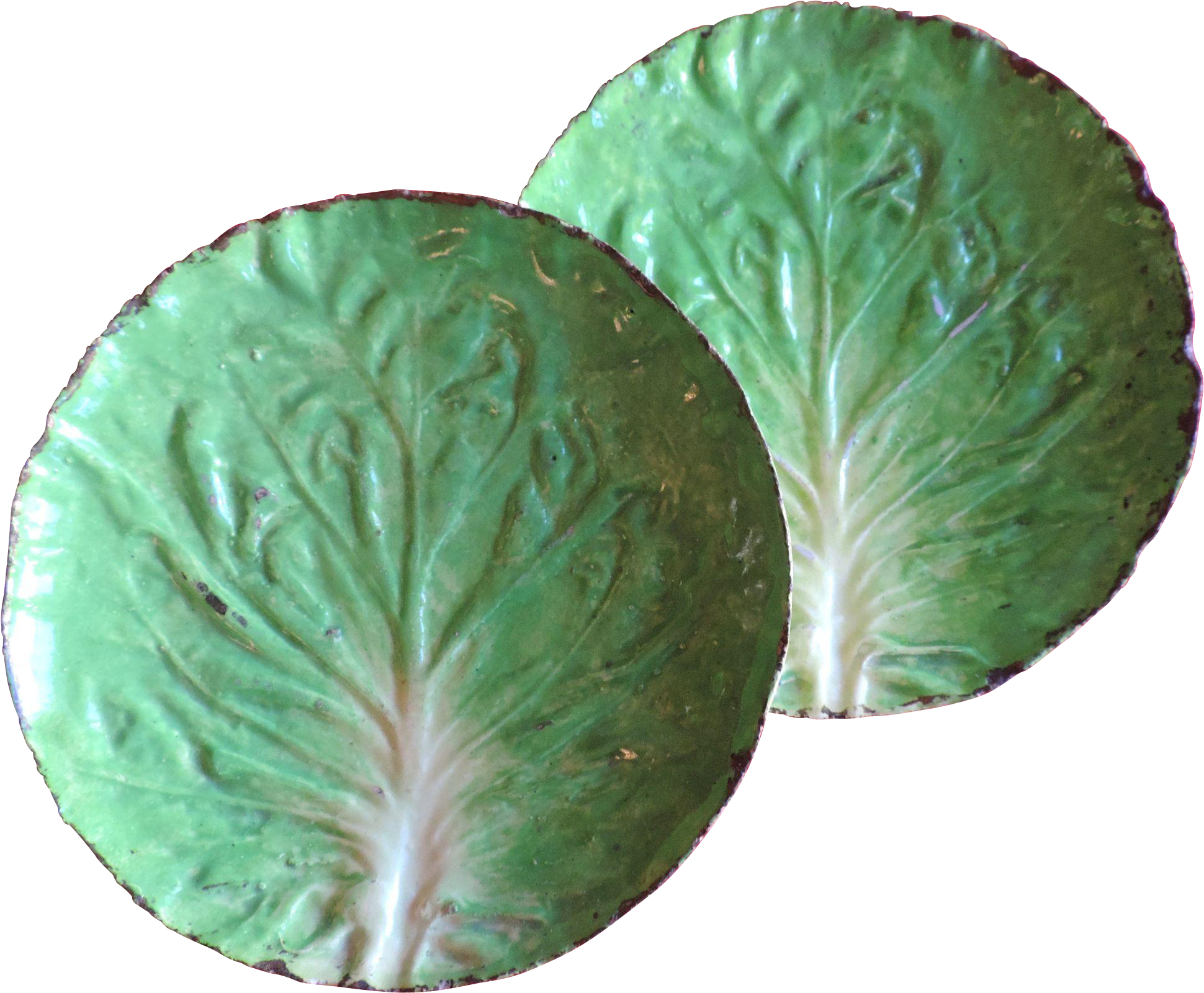 Pair Large Antique 19th Century Italian Napoli Crown - Cabbage (1939x1939)