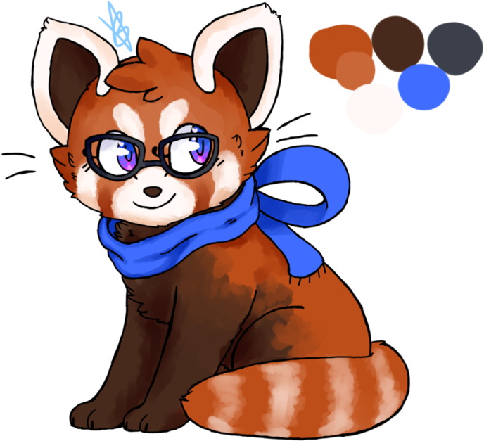 Bree The Red Panda - Red Panda Fursona Art (894x894)