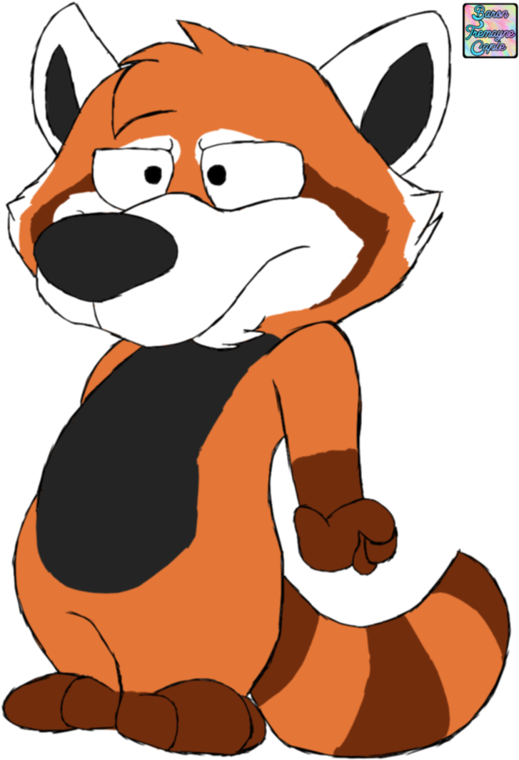 Red Panda By Barontremaynecaple - Cartoon (731x1093)