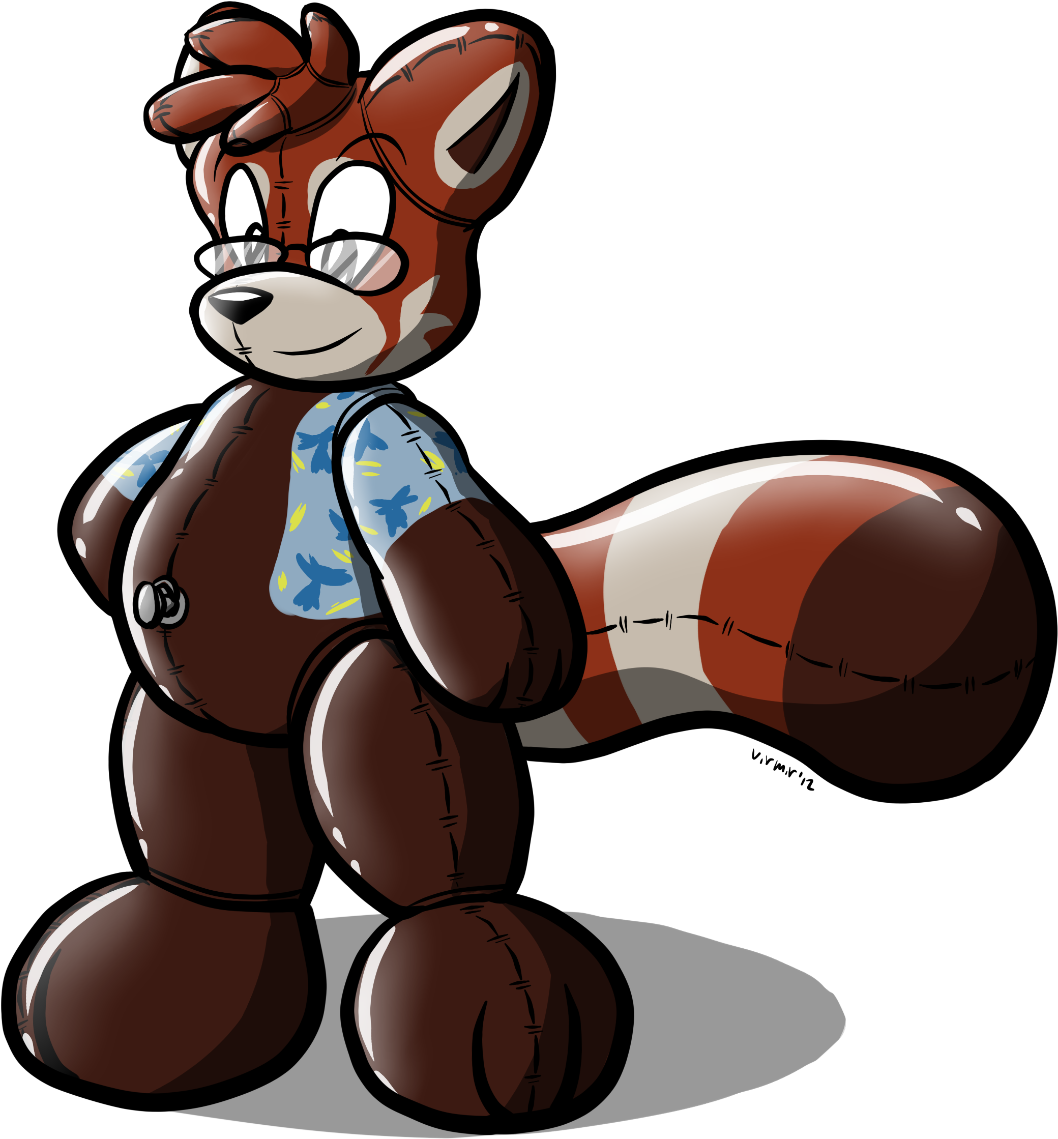 Red Panda Pooltoy - Red Panda (2567x2515)