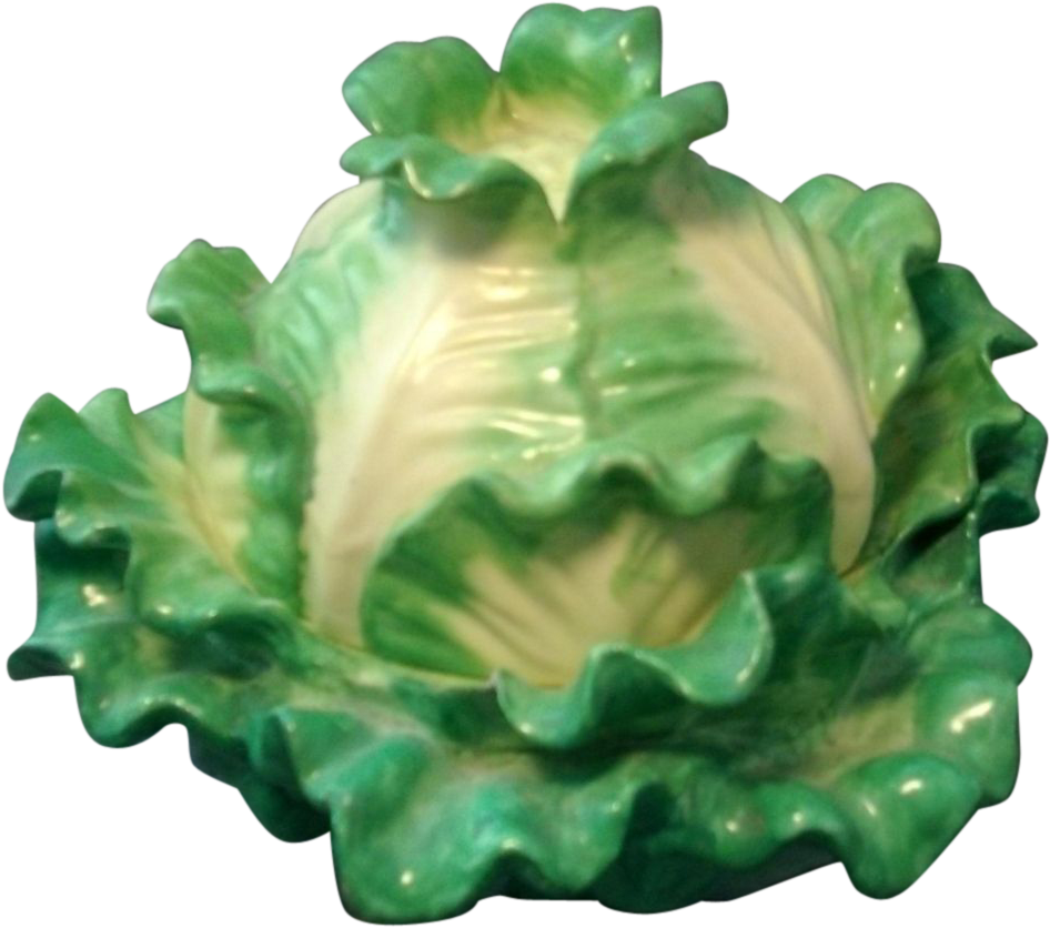 Antique 19th Century English Coalport Porcelain Cabbage - Figurine (945x945)
